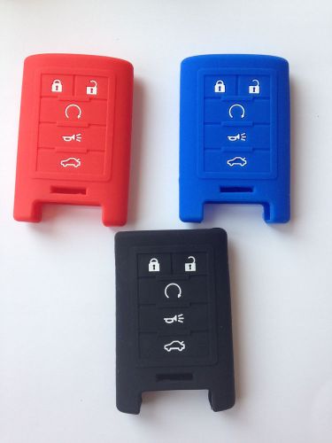 3pcs silicone protective smart key protector fob skin key cover for sts cts srx