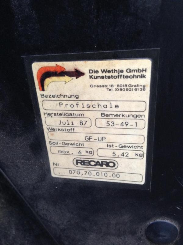 Vintage 80s Recaro Profischale Racing Seat with mounts and vintage Simpson belts, US $99.99, image 5