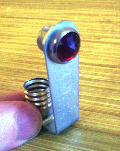 Vintage red old lens dash gauge panel light hot rod 3/8&#034;. nos rare 12v 6v