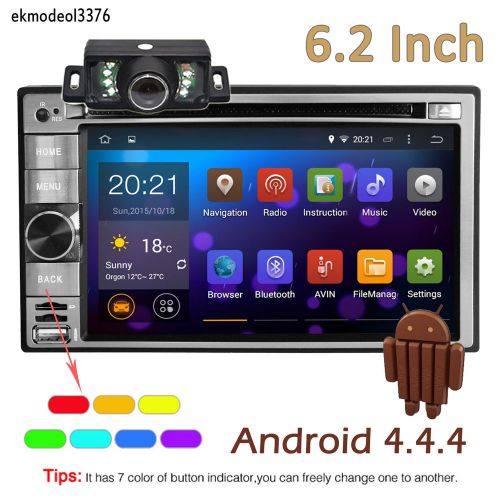6.2" double 2din android4.4 dual-core car gps stereo dvd player wifi 3g bt radio