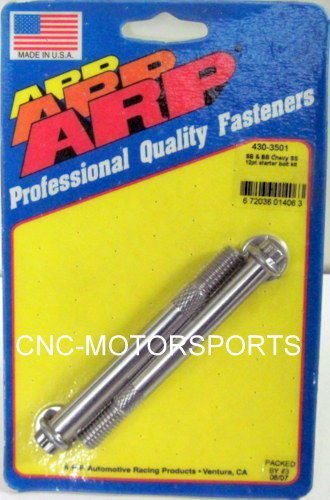 Arp starter bolt kit 430-3501 chevy all standard 12 point 3.700 uhl