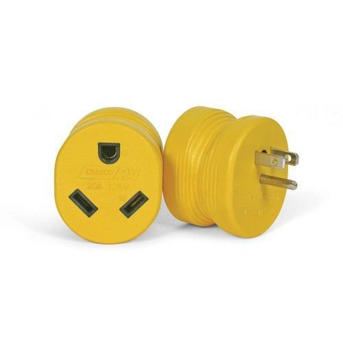 Camco - power grip - 15 ampere male - 30 ampere female - rv electrical adaptor