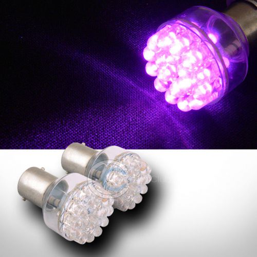 2x pink 1156/ba15s 24 count led light bulbs front turn signal lamps 1141 1156