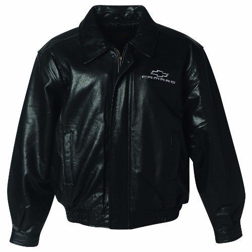 (men&#039;s) chevrolet camaro bowtie leather bomber jacket - sizes s - xl