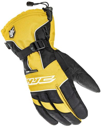 New hjc-snow storm adult waterproof/breathable gloves, black/yellow, xl