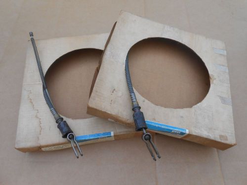 Two nos gm 3780592 rear park brake cables 1961-65 corvair fc van truck