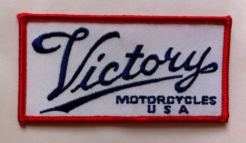 Victory motorcycle 4" r/w/b rectangle logo patch.nice!!new