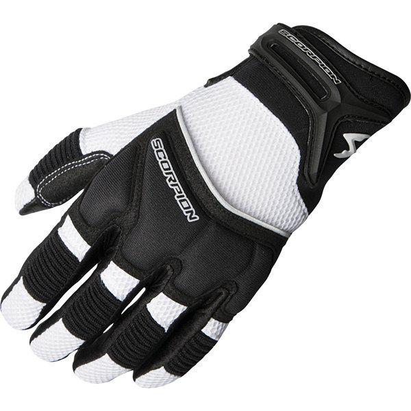 White l scorpion exo coolhand ii vented leather/textile glove