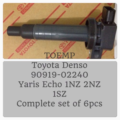 6pcs x toyota denso echo yaris ignition coil 90919-02240 1jz 2jz 1g 7m upgrade