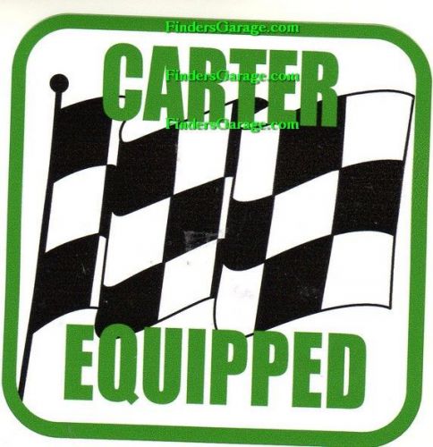 Carter equipped 6"  vintage style  decal/sticker