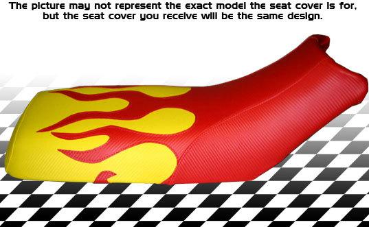 Honda 300ex red flame motoghg seat cover #ghg16315scptbk16414