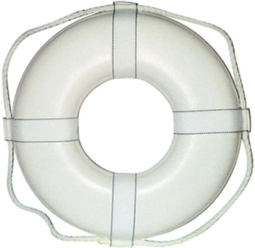 Cal june gw20 20" white ring buoy w/straps