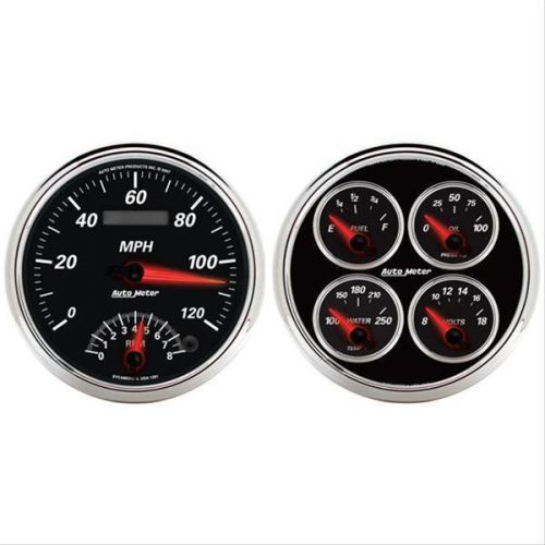 Autometer designer black ii analog gauge kits 1204