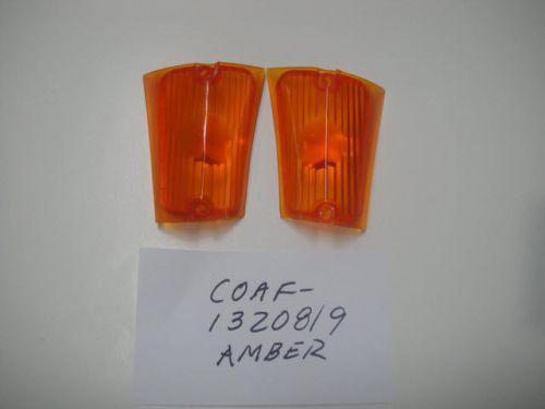 1960 ford mercury new front turn parking signal lenses lens - amber