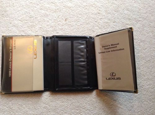 Lexus ls 400 owners manual in leather binder,