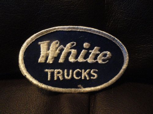 White trucks oval embroidered patch - vintage - new - original -