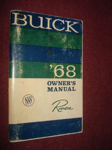 1968 buick riviera owner&#039;s manual / owner&#039;s guide / well-used original!!!