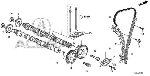 Acura variable valve timing (vtc) actuator part# 14310-rbb-003 fits: tsx 2004-08