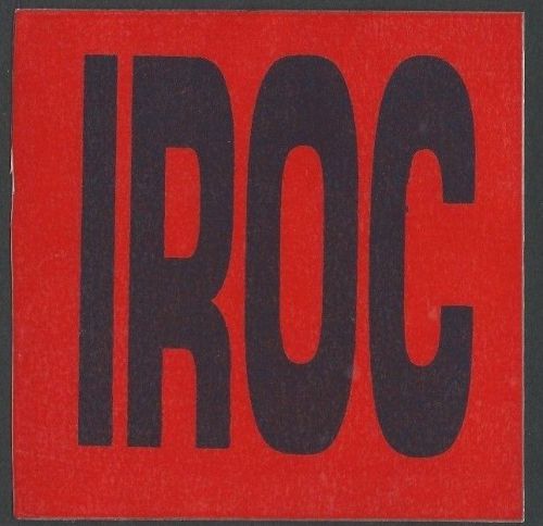 Vintage iroc international race of champions racing sticker decal - 4" x 4"