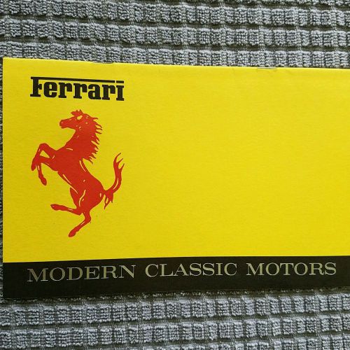 Modern classic motors, ferrari distributor brochure, reno, nevada