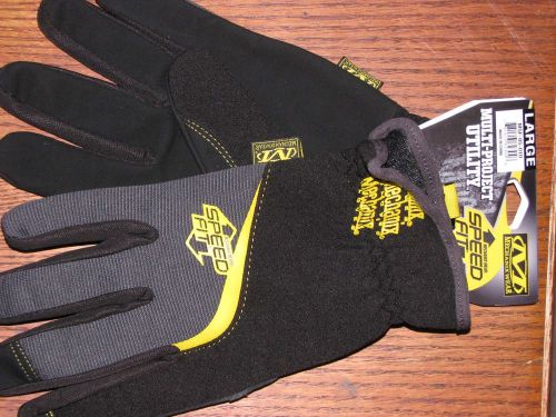 Mechanix wear black speed fit multi-use gloves, large mfs-05-010
