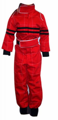 Children kart racing 3 layers suit, kids go kart 3 layers racing overall red/blk