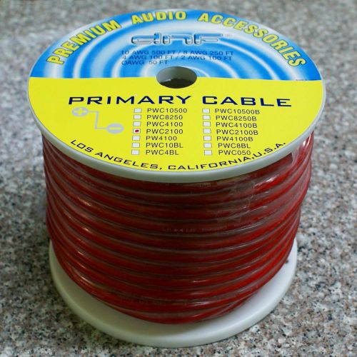 100% ofc red power cable 2 gauge 20 ft - free same day shipping!