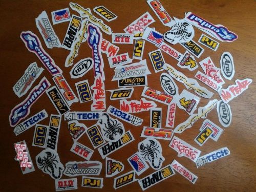 Moto-gp motocross dirt bike car atv racing helmet tiny stickers 50++ pcs.