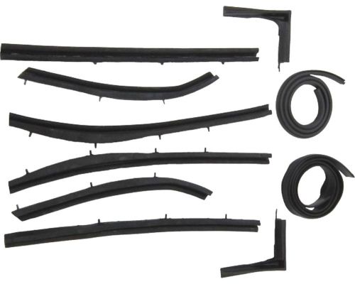 1955-1957 chevrolet bel air convertible top roof rail weatherstrip seal set 10pc