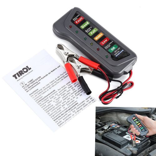 12v digital battery alternator tester 6led display check test for car motorcycle