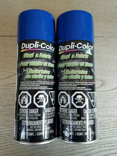 Lot of (2) dupli-color vinyl &amp; fabric high performance coating - blue chvp10200
