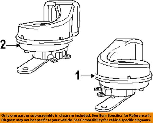 Mopar oem 5026986ab horn-high note horn