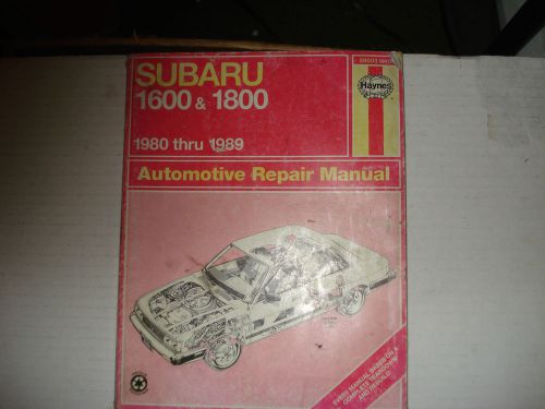 Subaru 1600 &amp; 1800 1980-1989 repair manual
