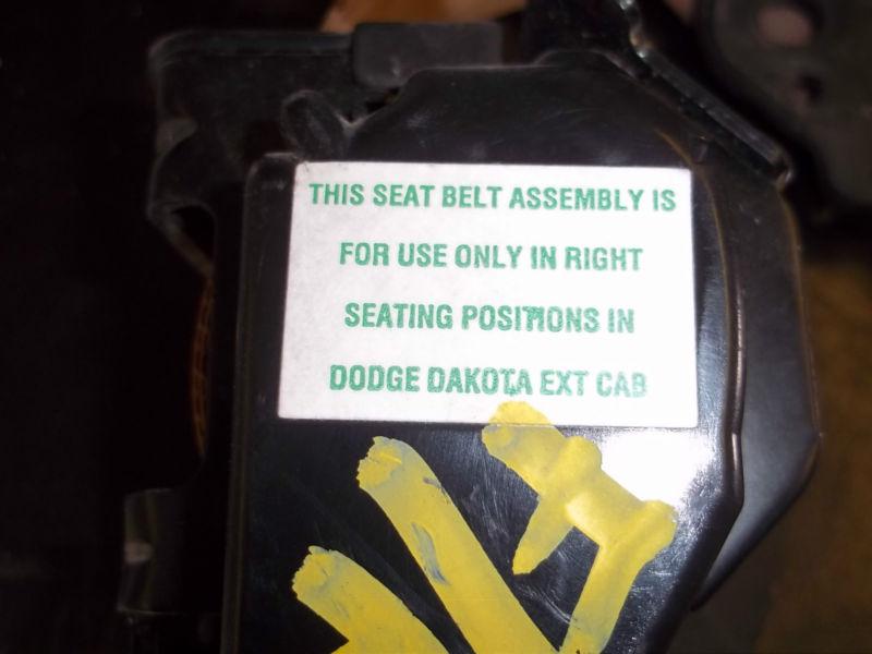 87-96 Dodge Dakota Extended Cab Right Passenger Front or Rear Seat Shoulder Belt, US $55.00, image 2