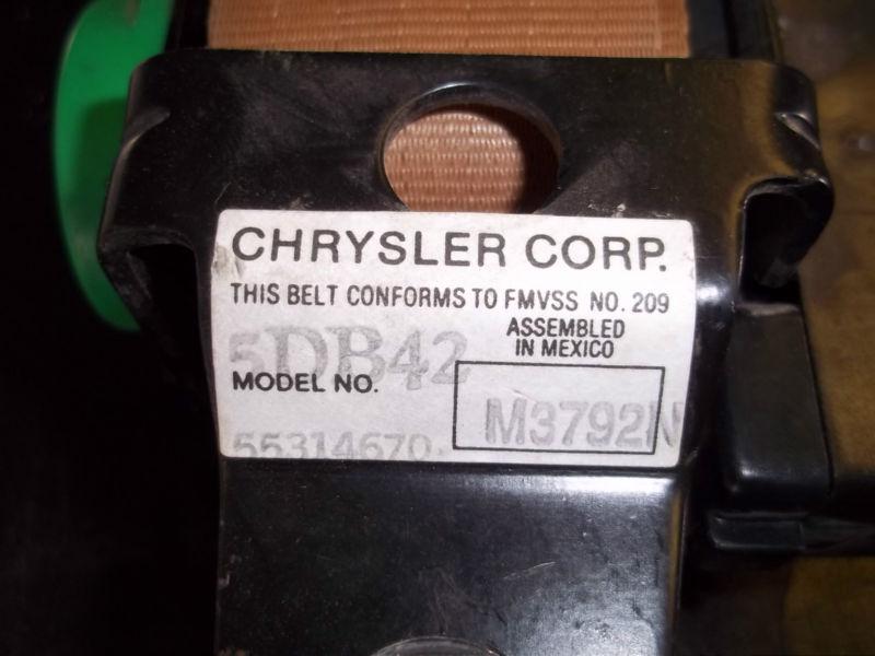 87-96 Dodge Dakota Extended Cab Right Passenger Front or Rear Seat Shoulder Belt, US $55.00, image 3