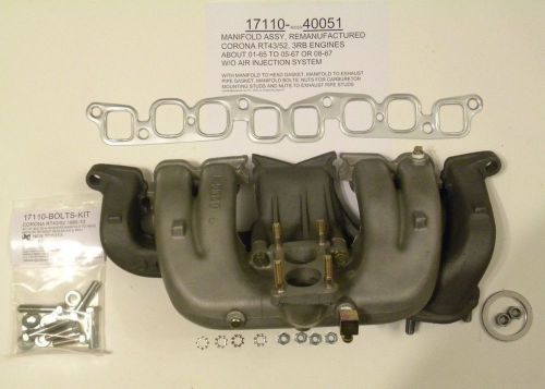 Toyota corona rt43/52 refurbished manifold assembly 17110-40051 for 3rb 1965-67