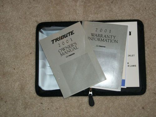 2001 mazda tribute complete owners manual set,kit,portfolio,01