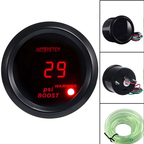 Hotsystem 2&#034; 52mm digital red led electronic psi boost gauge for car motor sale