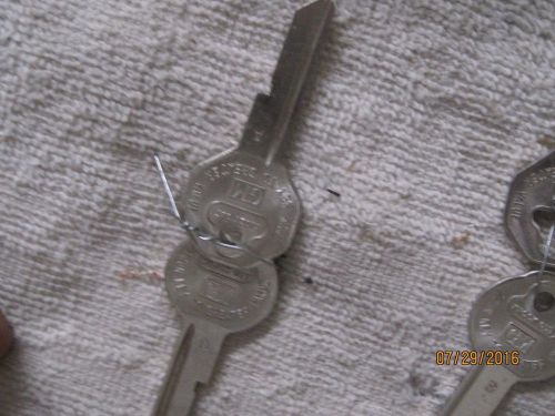 Nos 1960s general motors uncut key blanks-4 pieces