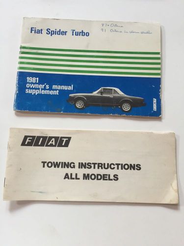 Manuals for 1981 fiat spider turbo