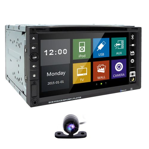 Hd 7&#034; double 2 din in dash stereo car dvd player bluetooth radio ipod mp3+camera