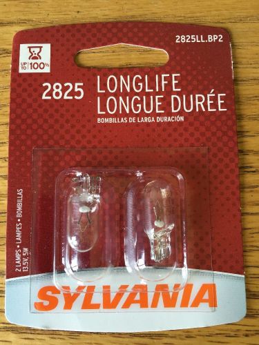 New pair sylvania 2825 ll long life 12v automotive light bulbs - 2 pack!