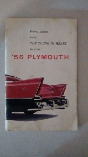 Vintage 1956 plymouth owners manual.