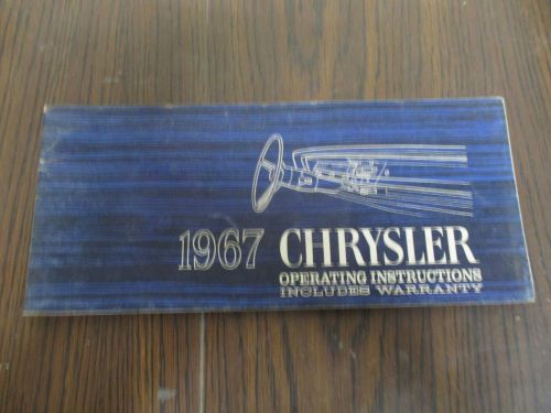Chrysler 1967 operators manual owners manual