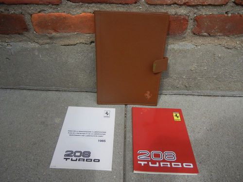 Ferrari 208 turbo owners manual set &amp; free shipping