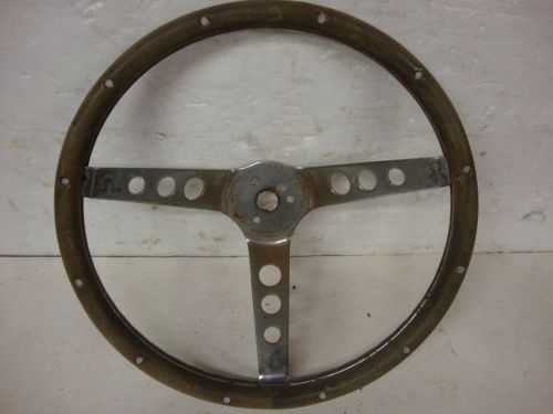 Original vintage steering wheel fingergrip wooden old skool