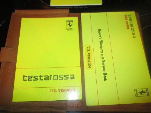 Ferrari 1991 tesrarossa owner&#039;s manuals pouch set for u.s. version