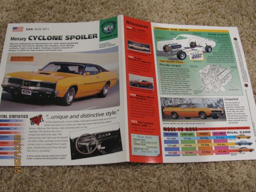 ★★ mercury cyclone spoiler - collector brochure - spec sheet 1970 - 1971 ★★