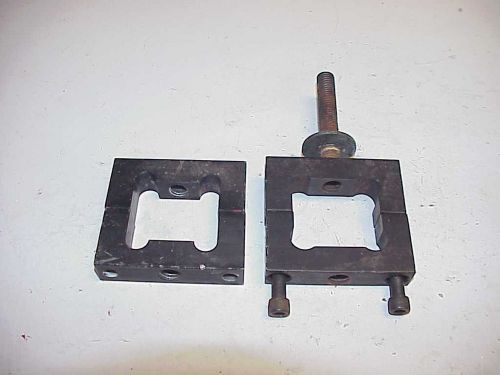Two black aluminum 2" square-weight-ballast-clamp-j16 imca ump wissota
