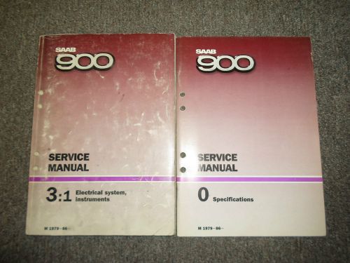 1979 81 83 1986 saab 900 electrical specification service repair shop manual set